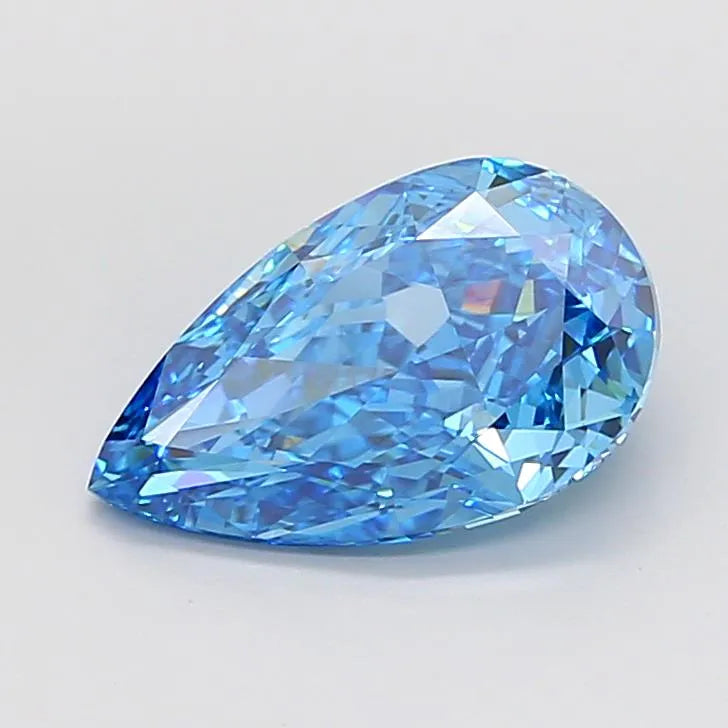 4.03ct Pear Lab Grown Diamond (Colour Fancy Vivid Blue, Clarity VVS2, IGI Certified)
