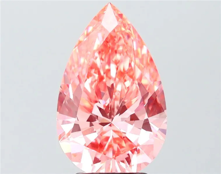 4.03ct Pear Lab Grown Diamond (Colour Fancy Vivid Pink, Clarity VS1, IGI Certified)