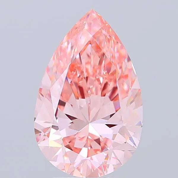 4.03ct Pear Lab Grown Diamond (Colour Fancy Vivid Pink, Clarity VVS2, IGI Certified)