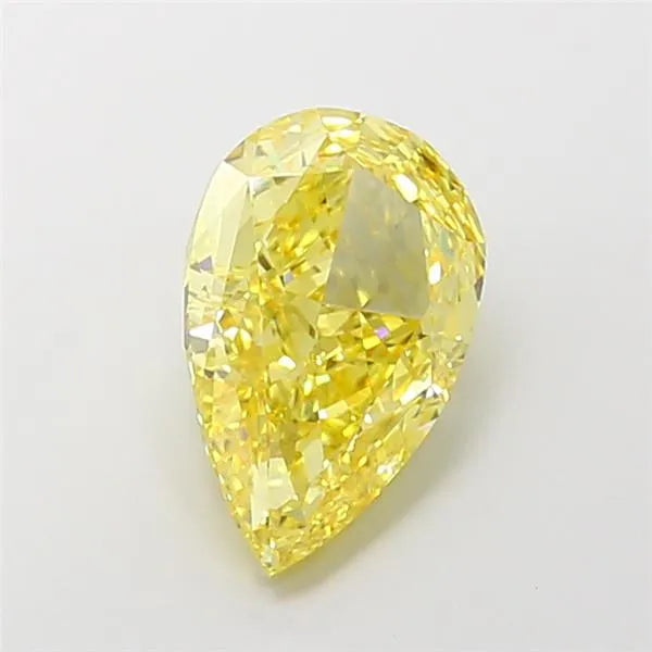 4.03ct Pear Lab Grown Diamond (Colour Fancy Vivid Yellow, Clarity VVS2, IGI Certified)