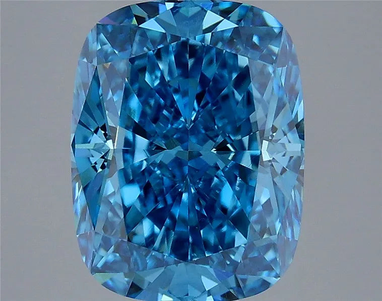 4.04ct Cushion modified Lab Grown Diamond (Colour Fancy Vivid Blue, Clarity VVS2, IGI Certified)