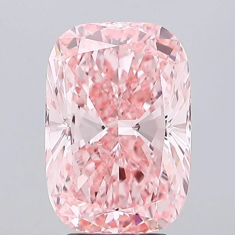 4.04ct Cushion modified Lab Grown Diamond (Colour Fancy Vivid Pink, Clarity VS1, IGI Certified)