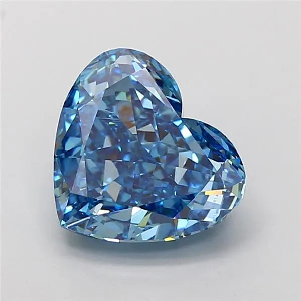 4.04ct Heart Lab Grown Diamond (Colour Fancy Vivid Blue, Clarity VS1, IGI Certified)