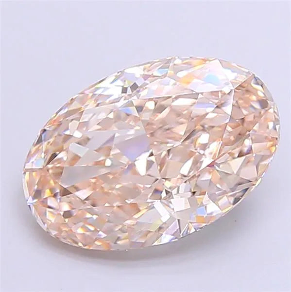 4.04ct Oval Lab Grown Diamond (Colour Fancy Light Brown, Clarity VVS2, IGI Certified)