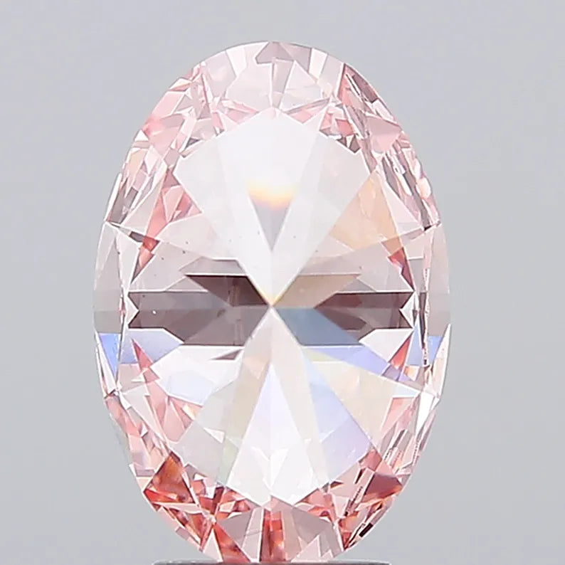 4.04ct Oval Lab Grown Diamond (Colour Fancy Vivid Pink, Clarity VS1, IGI Certified)