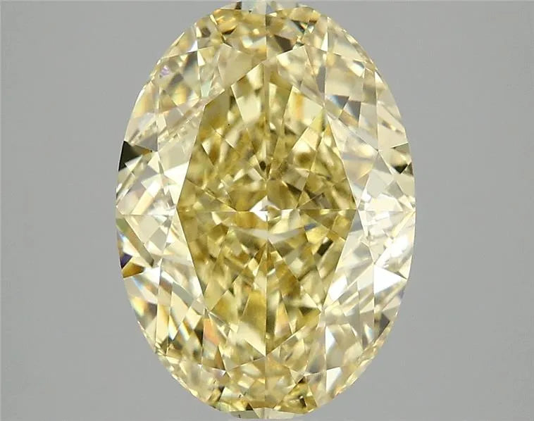 4.04ct Oval Lab Grown Diamond (Colour Fancy Vivid Yellow, Clarity VS1, IGI Certified)