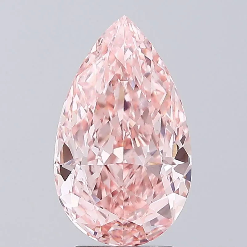 4.04ct Pear Lab Grown Diamond (Colour Fancy Intense Pink, Clarity VS1, IGI Certified)