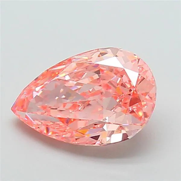 4.04ct Pear Lab Grown Diamond (Colour Fancy Vivid Pink, Clarity VVS2, IGI Certified)
