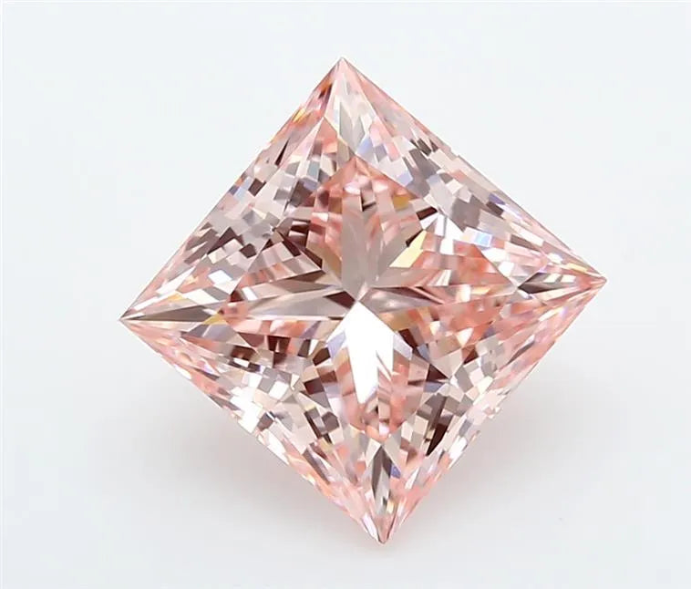 4.04ct Princess Lab Grown Diamond (Colour Fancy Intense Pink, Clarity VVS2, IGI Certified)