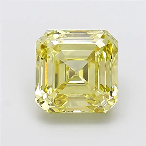4.05ct Asscher Lab Grown Diamond (Colour Fancy Intense Yellow, Clarity VVS2, IGI Certified)
