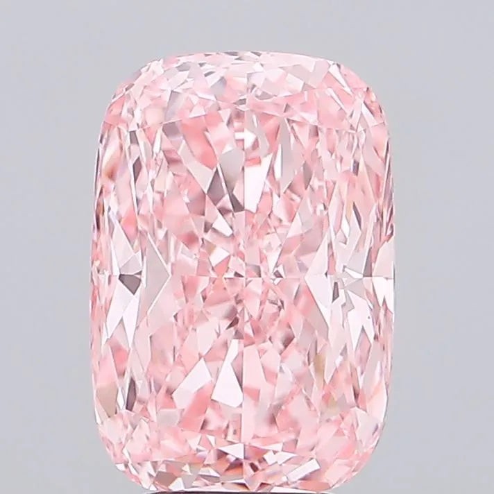 4.05ct Cushion modified Lab Grown Diamond (Colour Fancy Vivid Pink, Clarity VVS2, IGI Certified)