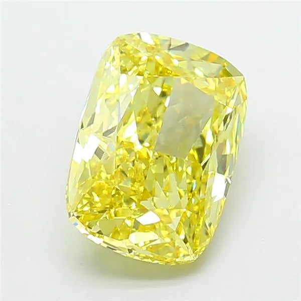 4.05ct Cushion modified Lab Grown Diamond (Colour Fancy Vivid Yellow, Clarity VS2, IGI Certified)