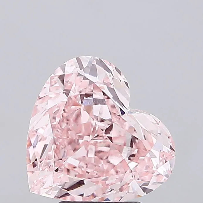 4.05ct Heart Lab Grown Diamond (Colour Fancy Intense Pink, Clarity VVS2, IGI Certified)