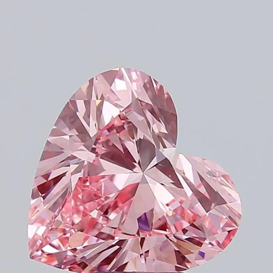 4.05ct Heart Lab Grown Diamond (Colour Fancy Vivid Pink, Clarity VS1, IGI Certified)