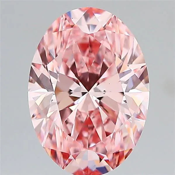 4.05ct Oval Lab Grown Diamond (Colour Fancy Vivid Pink, Clarity VS1, IGI Certified)