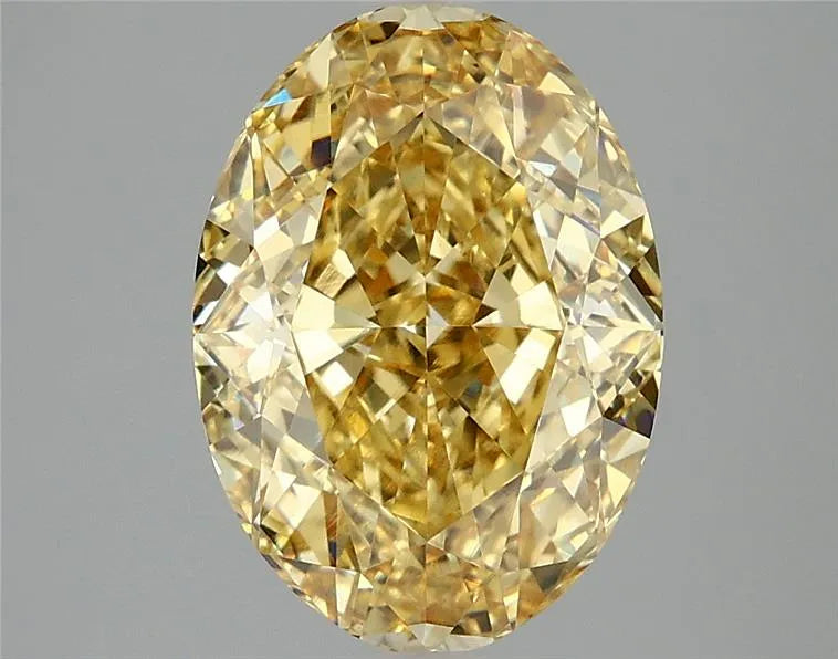 4.05ct Oval Lab Grown Diamond (Colour Fancy Vivid Yellow, Clarity VVS2, IGI Certified)