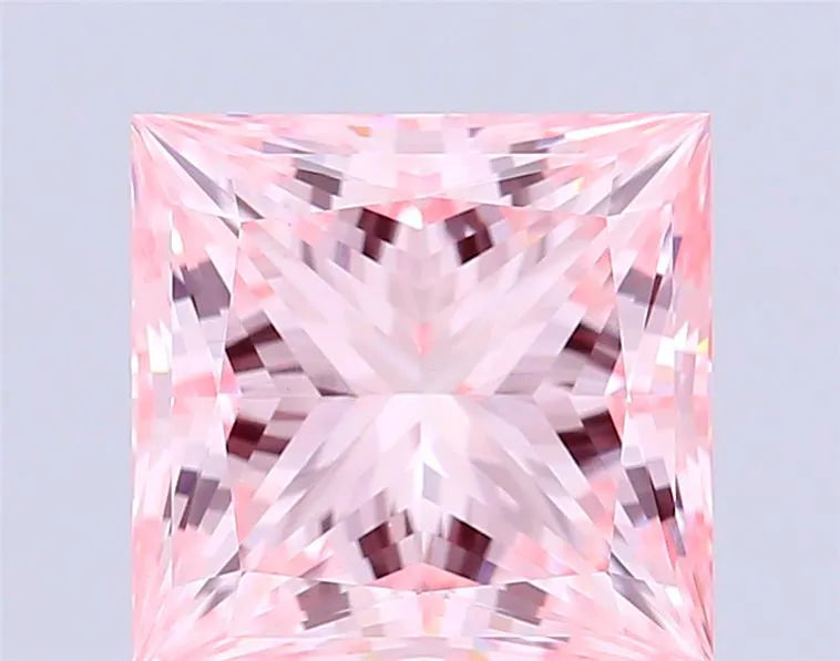 4.05ct Princess Lab Grown Diamond (Colour Fancy Intense Pink, Clarity VVS2, IGI Certified)