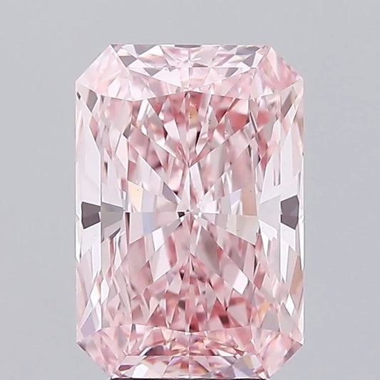 4.05ct Radiant Lab Grown Diamond (Colour Fancy Vivid Pink, Clarity VS1, IGI Certified)