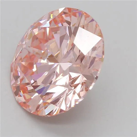 4.05ct Round Lab Grown Diamond (Colour Fancy Intense Pink, Clarity VS1, Cut ID, IGI Certified)