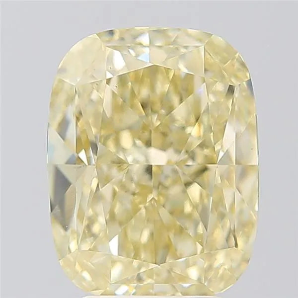 4.06ct Cushion modified Lab Grown Diamond (Colour Fancy Light Yellow, Clarity VS1, IGI Certified)