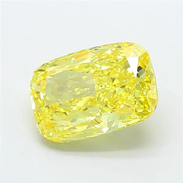 4.06ct Cushion modified Lab Grown Diamond (Colour Fancy Vivid Yellow, Clarity VS2, IGI Certified)