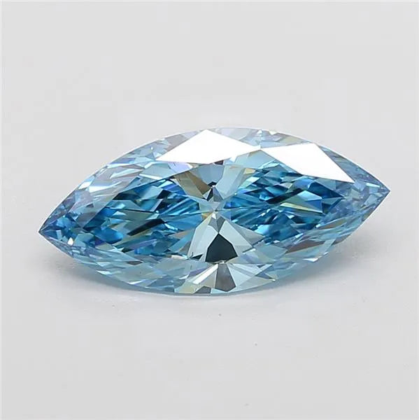 4.06ct Marquise Lab Grown Diamond (Colour Fancy Vivid Blue, Clarity VS2, IGI Certified)