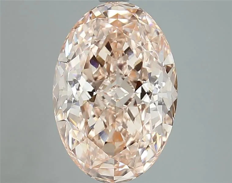 4.06ct Oval Lab Grown Diamond (Colour Fancy Vivid Pink, Clarity VVS2, IGI Certified)