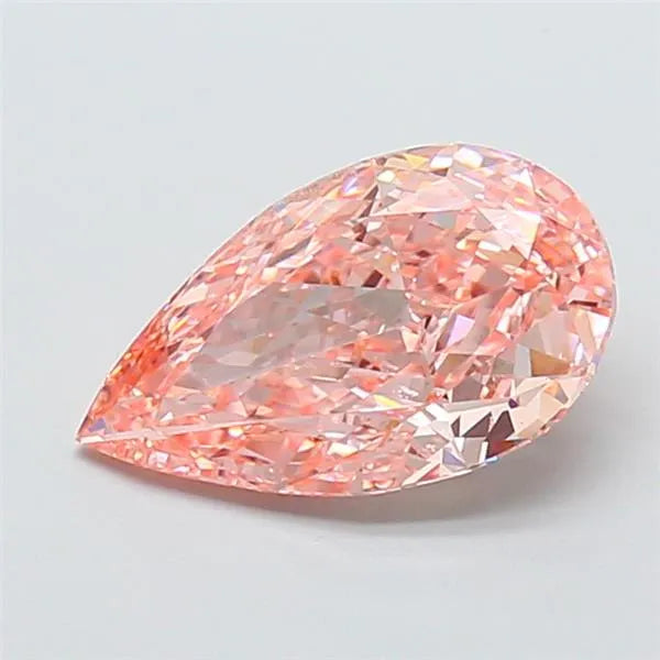 4.06ct Pear Lab Grown Diamond (Colour Fancy Intense Pink, Clarity VS1, IGI Certified)