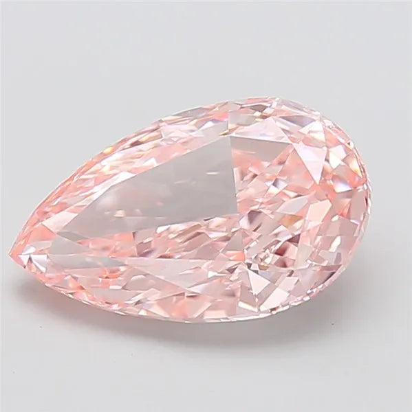 4.06ct Pear Lab Grown Diamond (Colour Fancy Intense Pink, Clarity VVS2, IGI Certified)