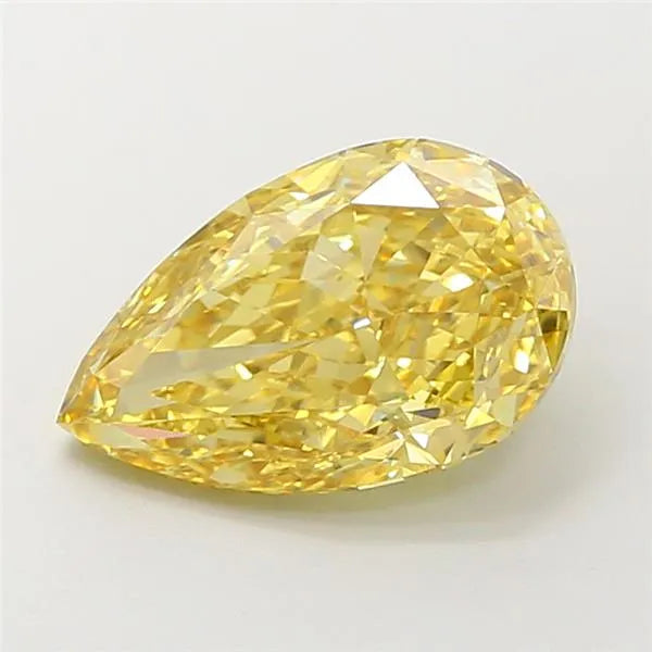 4.06ct Pear Lab Grown Diamond (Colour Fancy Intense Yellow, Clarity VS1, IGI Certified)
