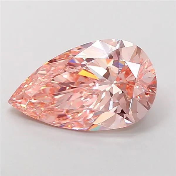 4.06ct Pear Lab Grown Diamond (Colour Fancy Vivid Pink, Clarity VS1, IGI Certified)