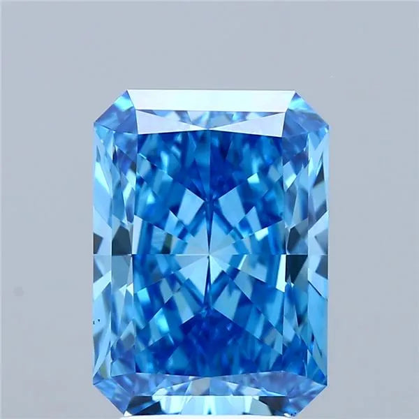 4.06ct Radiant Lab Grown Diamond (Colour Fancy Vivid Blue, Clarity VS1, IGI Certified)