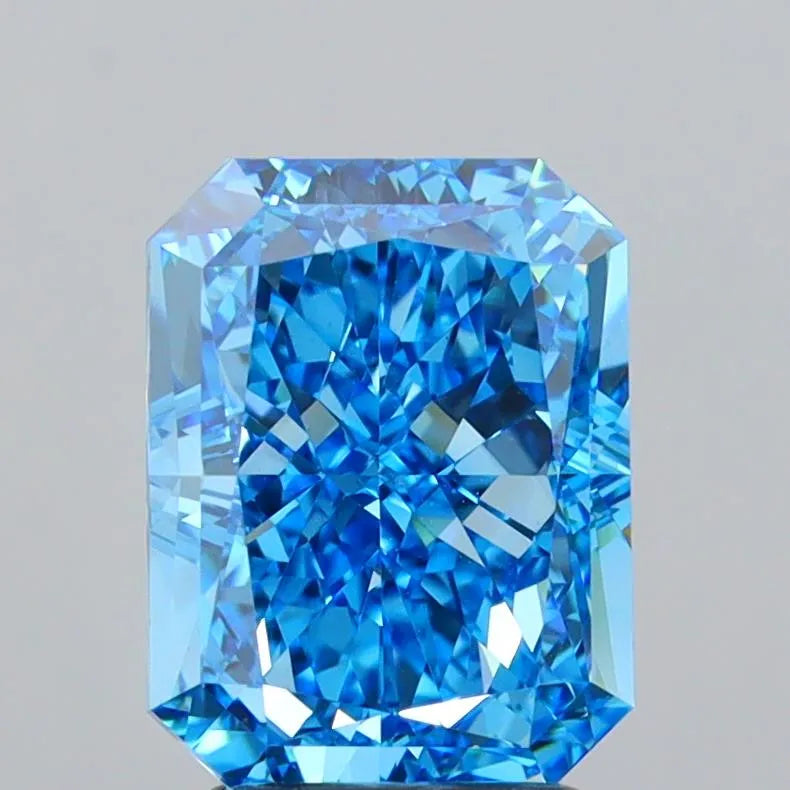 4.06ct Radiant Lab Grown Diamond (Colour Fancy Vivid Blue, Clarity VVS2, IGI Certified)