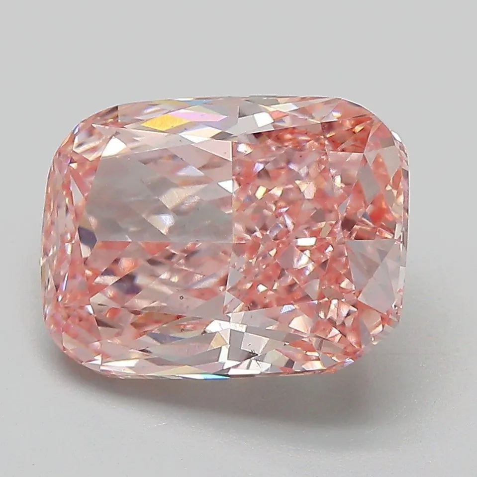 4.07ct Cushion modified Lab Grown Diamond (Colour Fancy Intense Pink, Clarity VS2, IGI Certified)