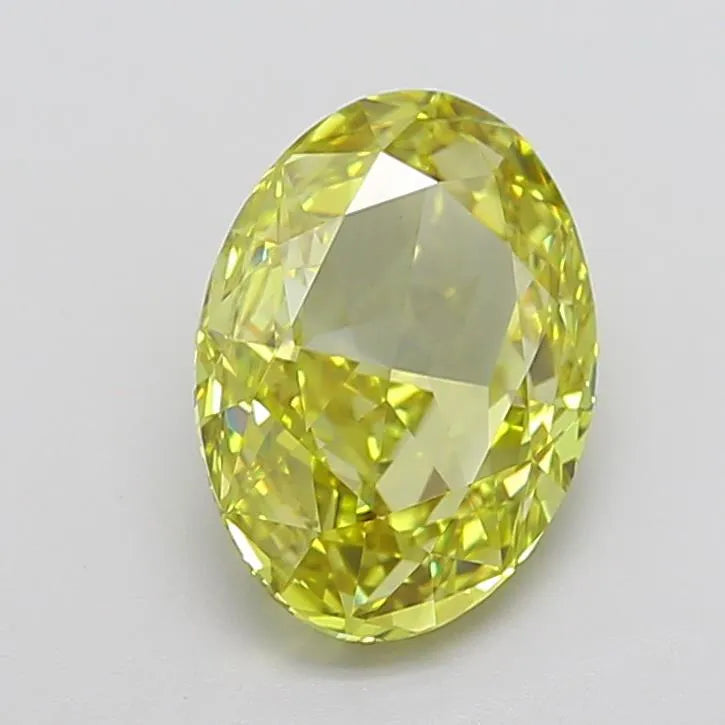4.07ct Oval Lab Grown Diamond (Colour Fancy Intense Yellow, Clarity VS1, IGI Certified)