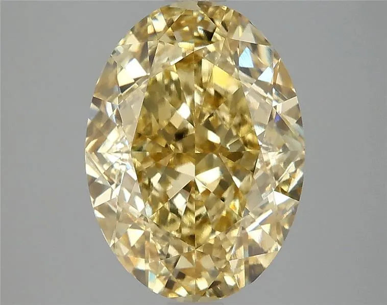 4.07ct Oval Lab Grown Diamond (Colour Fancy Intense Yellow, Clarity VS1, IGI Certified)