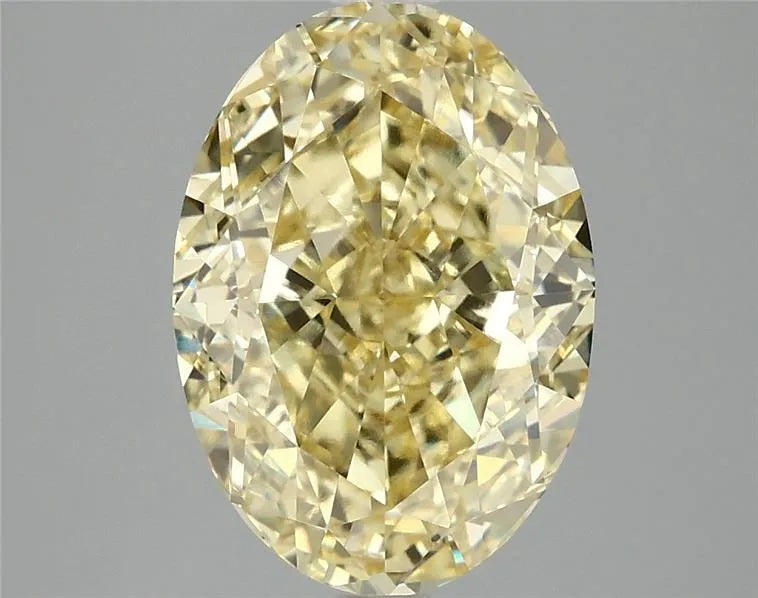 4.07ct Oval Lab Grown Diamond (Colour Fancy Vivid Yellow, Clarity VVS2, IGI Certified)