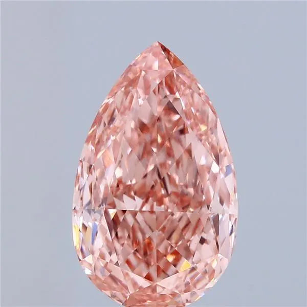 4.07ct Pear Lab Grown Diamond (Colour Fancy Vivid Pink, Clarity VVS2, IGI Certified)