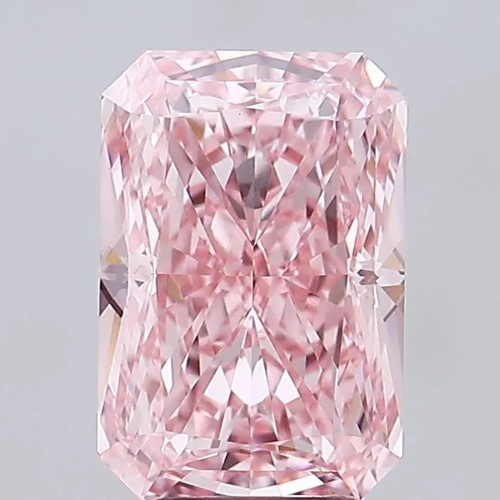 4.07ct Radiant Lab Grown Diamond (Colour Fancy Vivid Pink, Clarity VVS2, IGI Certified)