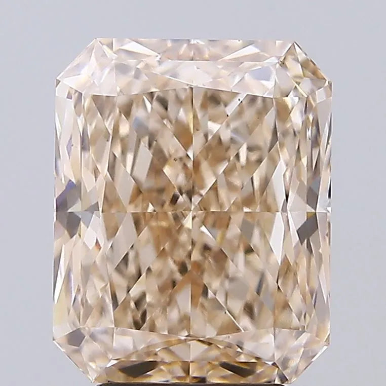 4.07ct Radiant Lab Grown Diamond (Colour Very Light Brown, Clarity VS2, IGI Certified)