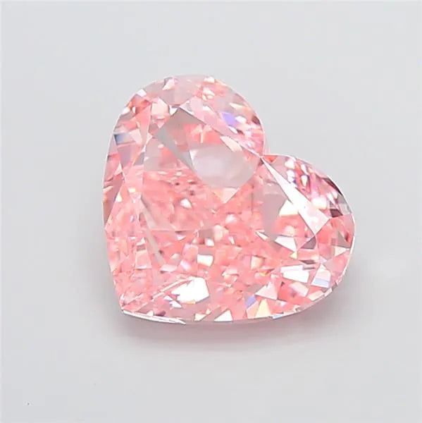 4.08ct Heart Lab Grown Diamond (Colour Fancy Vivid Pink, Clarity VS1, IGI Certified)