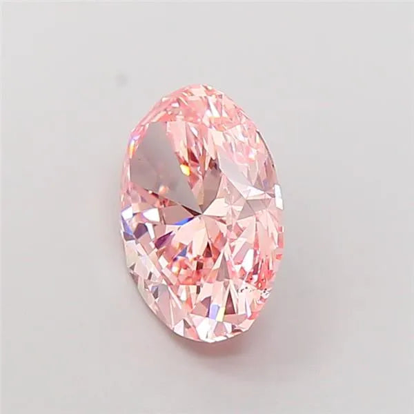 4.08ct Oval Lab Grown Diamond (Colour Fancy Vivid Pink, Clarity VS2, IGI Certified)