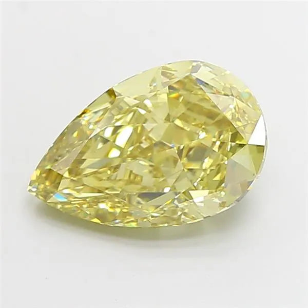 4.08ct Pear Lab Grown Diamond (Colour Fancy Yellow, Clarity VVS2, IGI Certified)