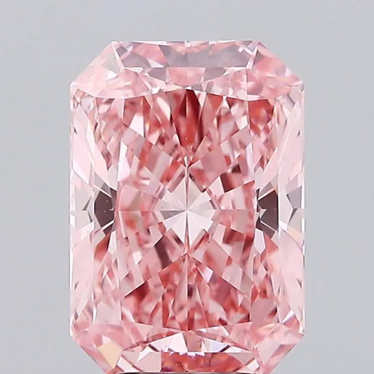 4.08ct Radiant Lab Grown Diamond (Colour Fancy Vivid Pink, Clarity VS1, IGI Certified)
