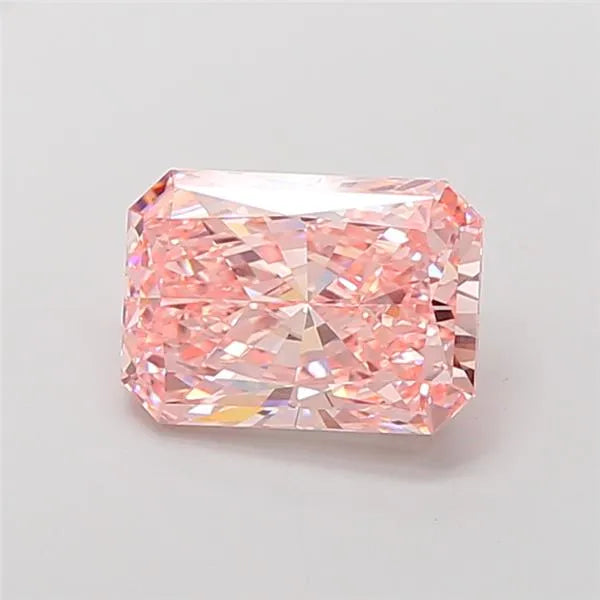 4.08ct Radiant Lab Grown Diamond (Colour Fancy Vivid Pink, Clarity VVS2, IGI Certified)