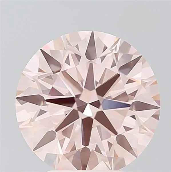4.08ct Round Lab Grown Diamond (Colour Fancy Pink, Clarity VVS2, Cut ID, IGI Certified)