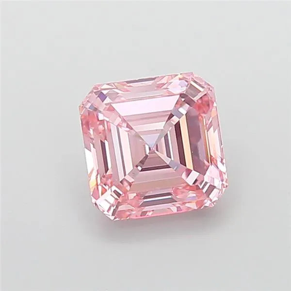 4.09ct Asscher Lab Grown Diamond (Colour Fancy Vivid Pink, Clarity VVS2, IGI Certified)