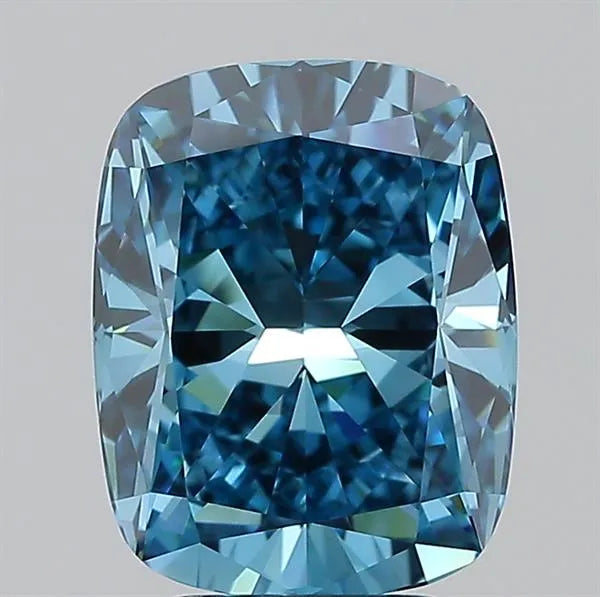 4.09ct Cushion modified Lab Grown Diamond (Colour Fancy Vivid Blue, Clarity VVS1, IGI Certified)