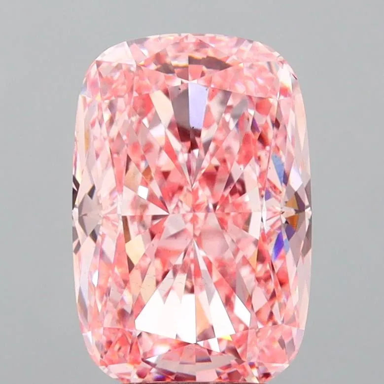 4.09ct Cushion modified Lab Grown Diamond (Colour Fancy Vivid Pink, Clarity VS2, IGI Certified)