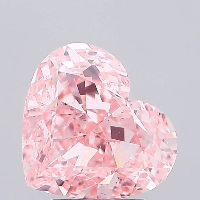 4.09ct Heart Lab Grown Diamond (Colour Fancy Vivid Pink, Clarity VS2, IGI Certified)